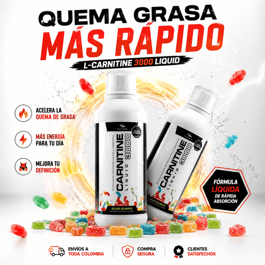 🔥 L-CARNITINE 3000 LIQUID — QUEMA GRASA MÁS RÁPIDO ⚡