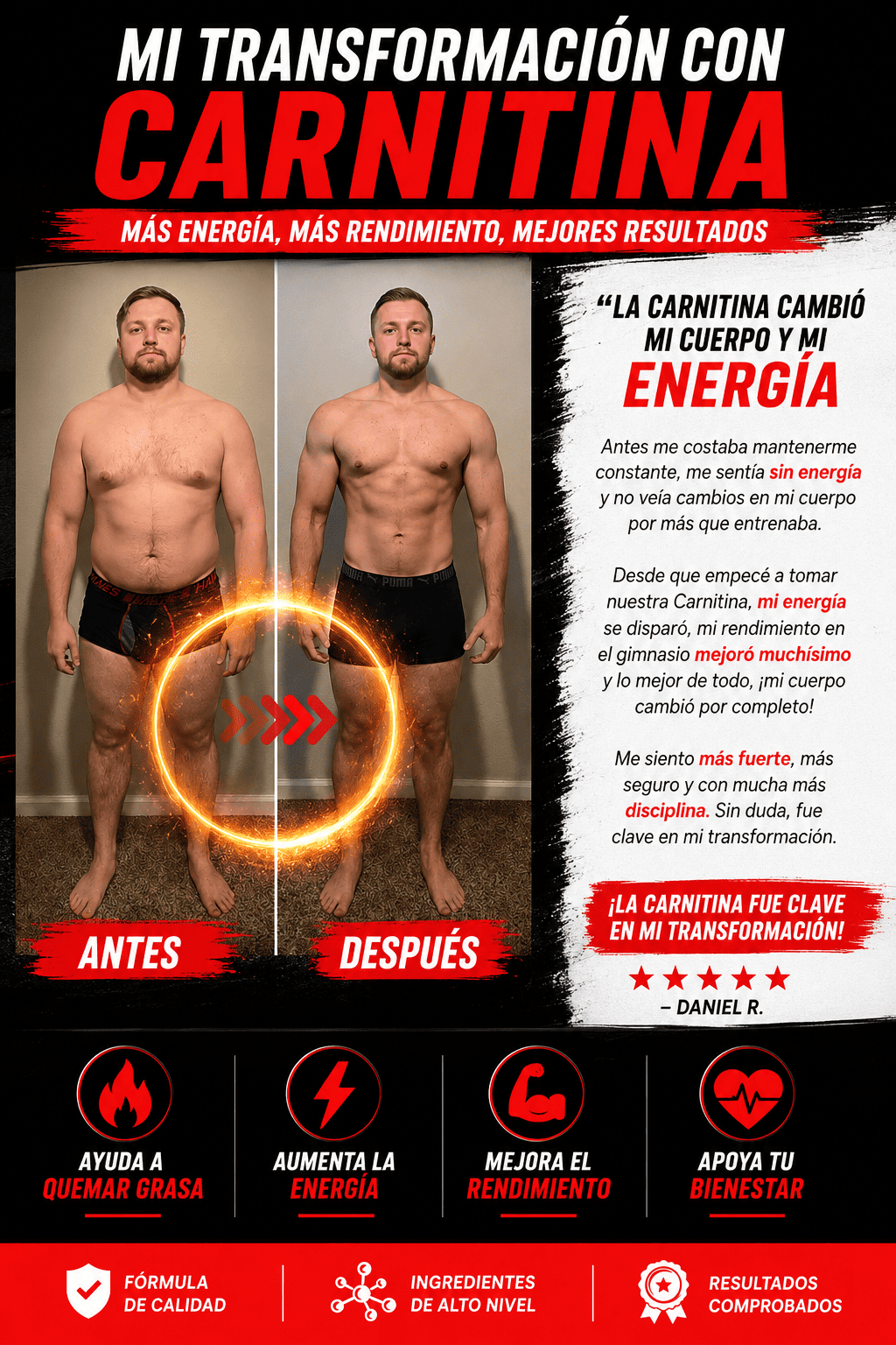 🔥 L-CARNITINE 3000 LIQUID — QUEMA GRASA MÁS RÁPIDO ⚡