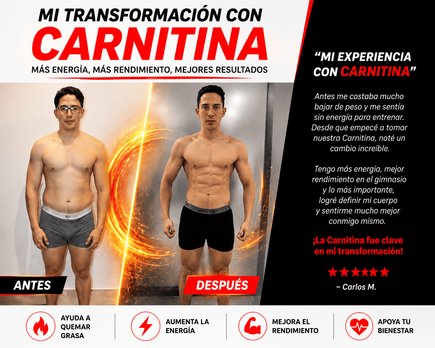 🔥 L-CARNITINE 3000 LIQUID — QUEMA GRASA MÁS RÁPIDO ⚡